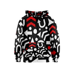 Right Direction - Red Kids  Zipper Hoodie by Valentinaart