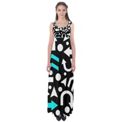 Right Direction - Cyan Empire Waist Maxi Dress by Valentinaart