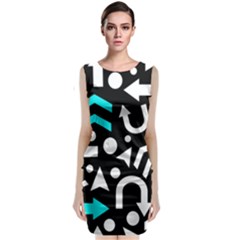 Right Direction - Cyan Classic Sleeveless Midi Dress by Valentinaart