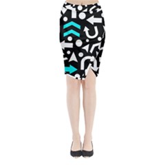 Right Direction - Cyan Midi Wrap Pencil Skirt by Valentinaart