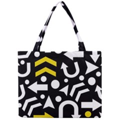 Right Direction - Yellow Mini Tote Bag by Valentinaart