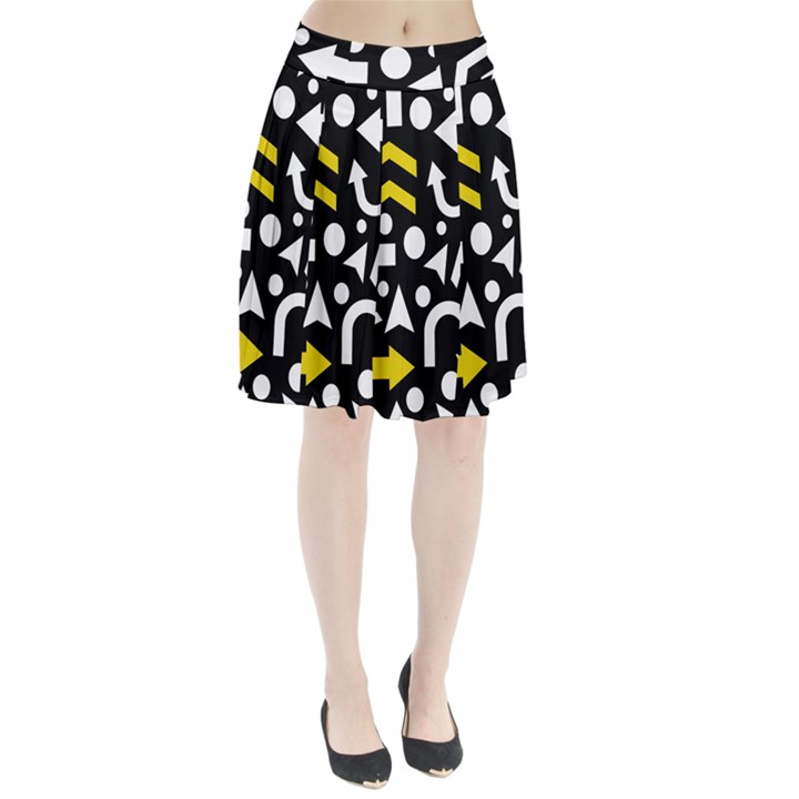 Right direction - yellow Pleated Skirt