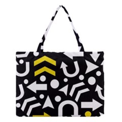 Right Direction - Yellow Medium Tote Bag by Valentinaart