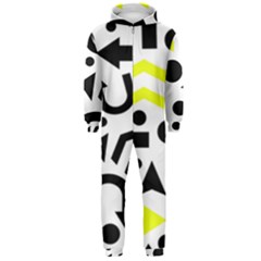 Yellow Right Direction  Hooded Jumpsuit (men)  by Valentinaart