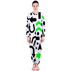 Green Right Direction  Onepiece Jumpsuit (ladies)  by Valentinaart