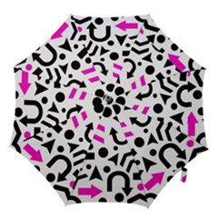 Magenta Right Direction Hook Handle Umbrellas (small) by Valentinaart