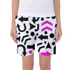 Magenta Right Direction Women s Basketball Shorts by Valentinaart