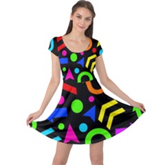 Right Direction - Colorful Cap Sleeve Dresses by Valentinaart