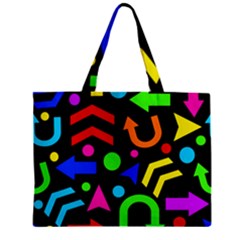 Right Direction - Colorful Zipper Mini Tote Bag by Valentinaart