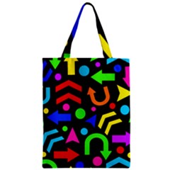 Right Direction - Colorful Zipper Classic Tote Bag by Valentinaart