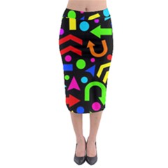 Right Direction - Colorful Midi Pencil Skirt by Valentinaart