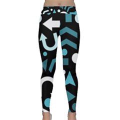 Cyan Direction  Classic Yoga Leggings by Valentinaart