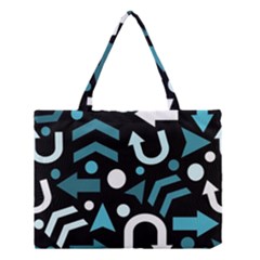 Cyan Direction  Medium Tote Bag by Valentinaart