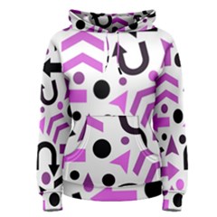 Magenta Direction Pattern Women s Pullover Hoodie by Valentinaart