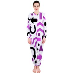 Magenta Direction Pattern Onepiece Jumpsuit (ladies)  by Valentinaart