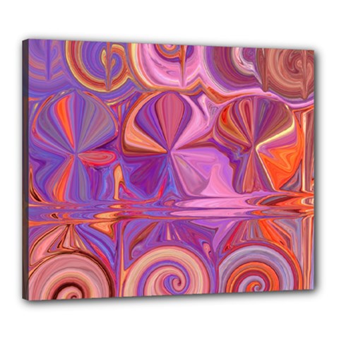 Candy Abstract Pink, Purple, Orange Canvas 24  X 20 