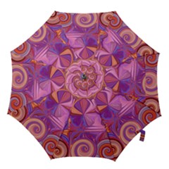 Candy Abstract Pink, Purple, Orange Hook Handle Umbrellas (large) by digitaldivadesigns