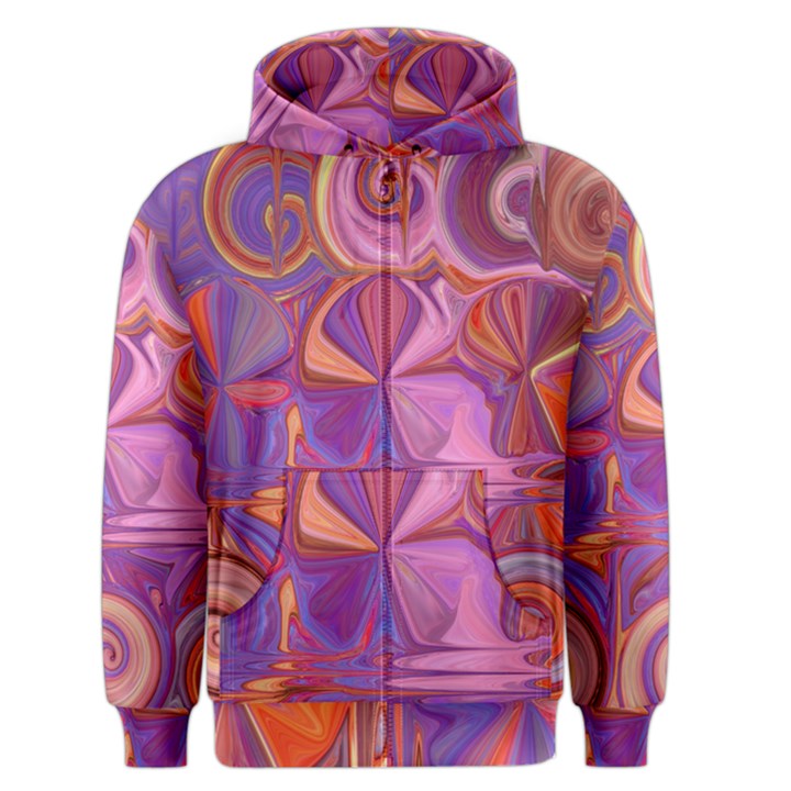 Candy Abstract Pink, Purple, Orange Men s Zipper Hoodie