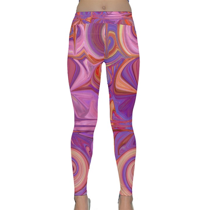 Candy Abstract Pink, Purple, Orange Classic Yoga Leggings