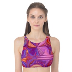 Candy Abstract Pink, Purple, Orange Tank Bikini Top