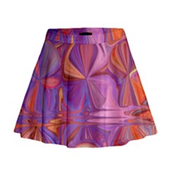 Candy Abstract Pink, Purple, Orange Mini Flare Skirt