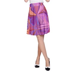 Candy Abstract Pink, Purple, Orange A-line Skirt