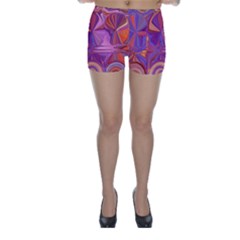 Candy Abstract Pink, Purple, Orange Skinny Shorts by digitaldivadesigns