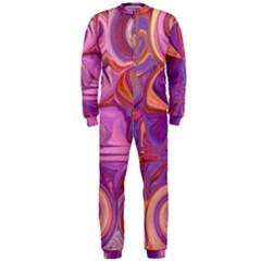 Candy Abstract Pink, Purple, Orange Onepiece Jumpsuit (men) 