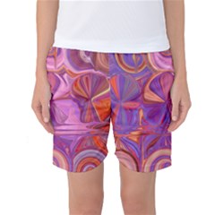 Candy Abstract Pink, Purple, Orange Women s Basketball Shorts by digitaldivadesigns