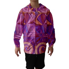 Candy Abstract Pink, Purple, Orange Hooded Wind Breaker (kids) by digitaldivadesigns