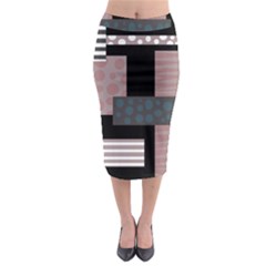 Collage  Midi Pencil Skirt