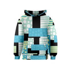 Blue Collage Kids  Pullover Hoodie by Valentinaart