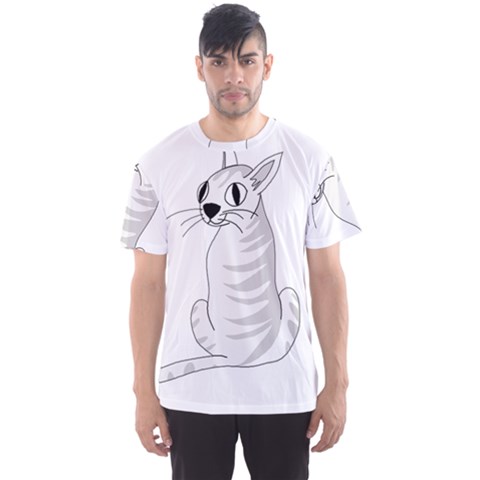 White Cat  Men s Sport Mesh Tee by Valentinaart