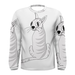 White Cat  Men s Long Sleeve Tee by Valentinaart