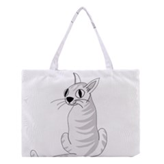 White Cat  Medium Tote Bag by Valentinaart