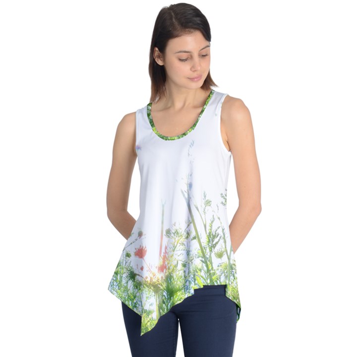 Carrot Flowers Sleeveless Tunic