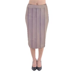 Brown Plank Velvet Midi Pencil Skirt by DeneWestUK