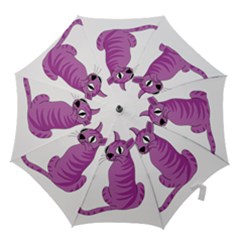 Purple Cat Hook Handle Umbrellas (large) by Valentinaart