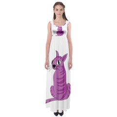 Purple Cat Empire Waist Maxi Dress by Valentinaart