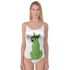 Green Cat Camisole Leotard  by Valentinaart