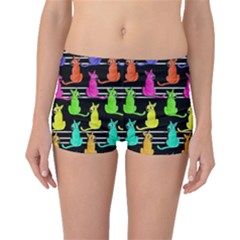 Colorful Cats Pattern Boyleg Bikini Bottoms by Valentinaart