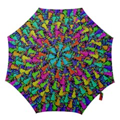 Colorful Cats Hook Handle Umbrellas (medium) by Valentinaart