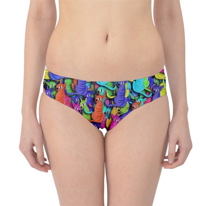 Colorful cats Hipster Bikini Bottoms