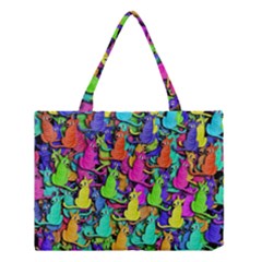 Colorful Cats Medium Tote Bag by Valentinaart