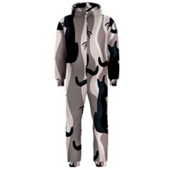 Elegant Cats Hooded Jumpsuit (men)  by Valentinaart