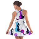 Purple abstract cats Cotton Racerback Dress View2