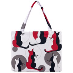 Elegant Abstract Cats  Mini Tote Bag by Valentinaart