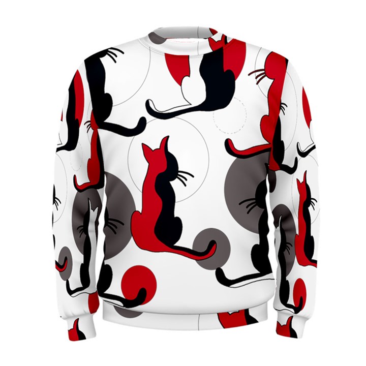 Elegant abstract cats  Men s Sweatshirt