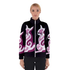 Pink Abstract Cat Winterwear by Valentinaart