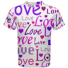 Love Pattern Men s Cotton Tee by Valentinaart